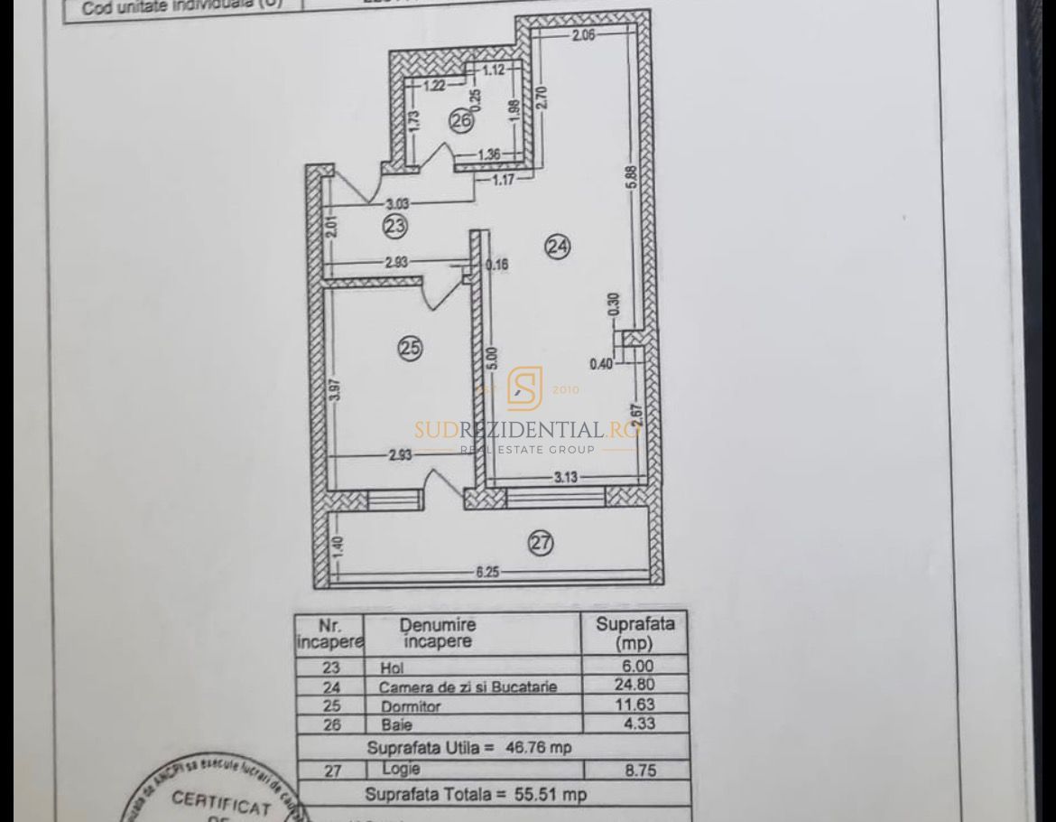 Apartament modern cu 2 camere, prima închiriere, Parc Tudor Arghezi - Schiță 7