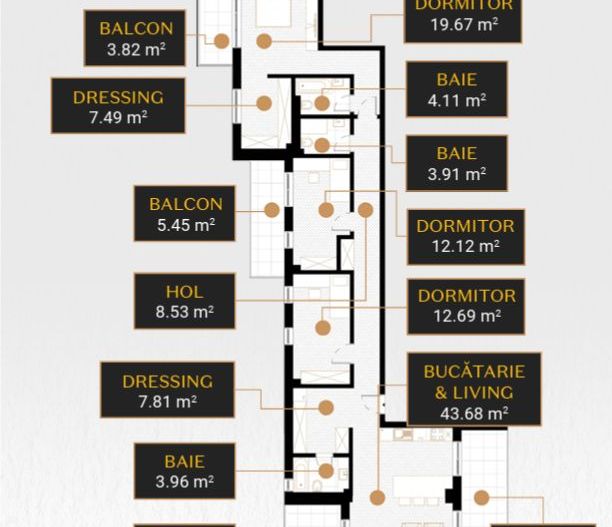 APARTAMENT 4 CAMERE PREMIUM | UNIRII | BLOC NOU - Poză 11