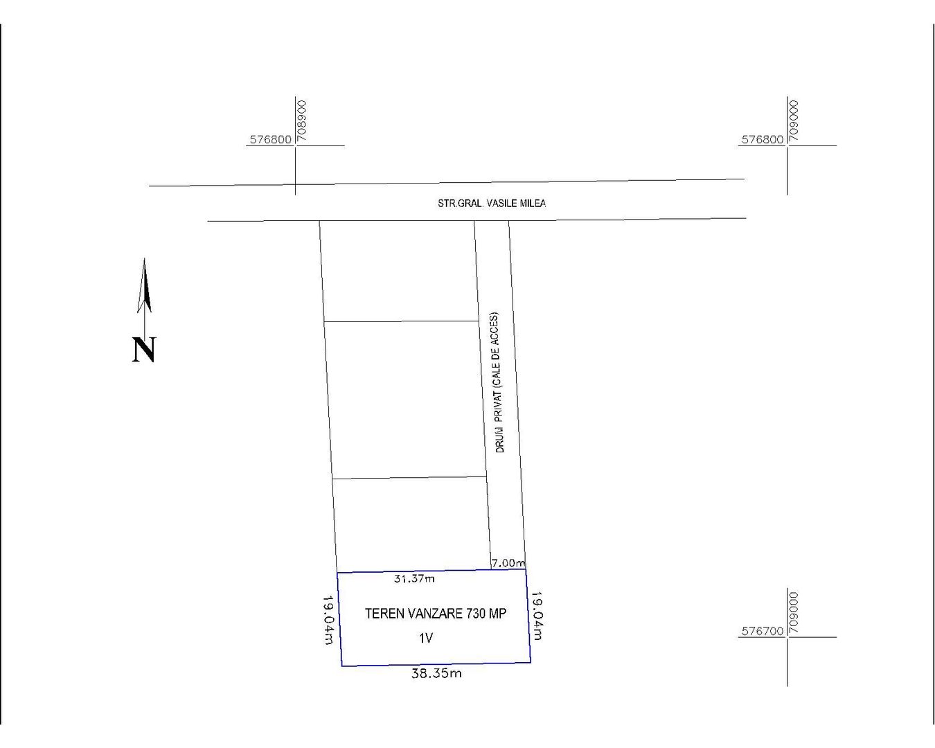 Teren INTRAVILAN 730 mp, zona FILATURII - Silver Mall; - Poză 2