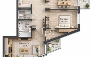 Vânzare, apartament, 2 camere, Strada Basarabia, Ialoveni - Poză 6