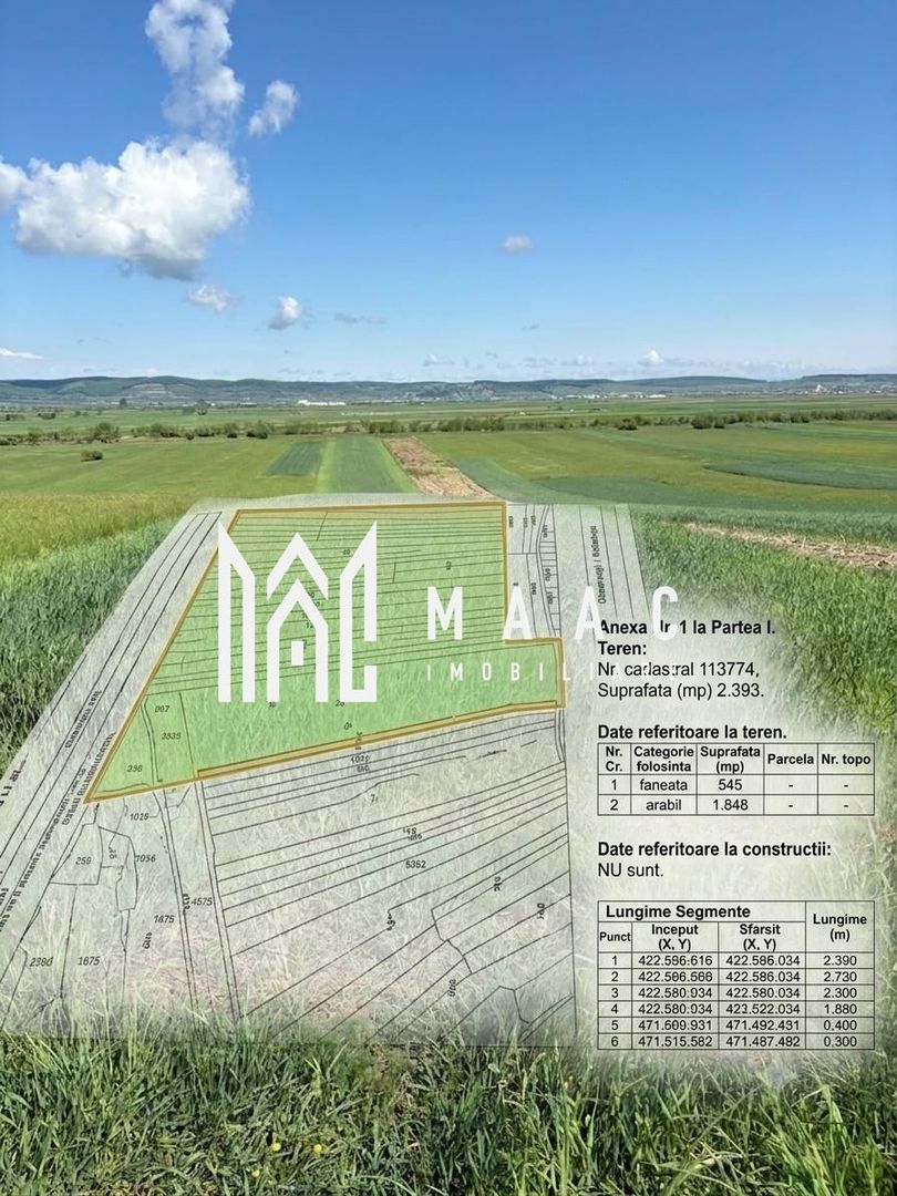 Teren extravilan 2393 mp | Gura Râului | acces, Carte Funciară - Poză 2