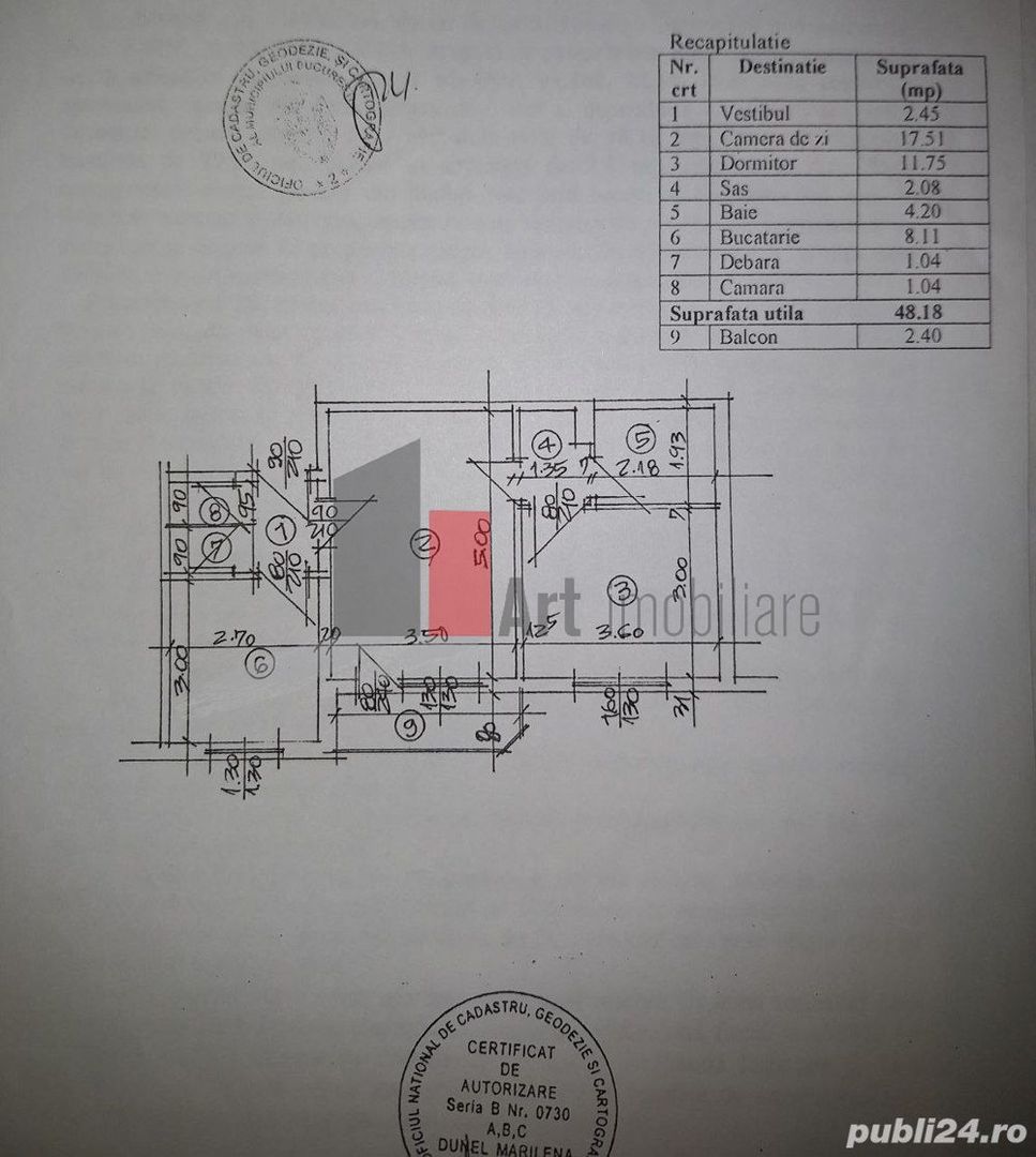 APARTAMENT  2 CAMERE -  MOSILOR , ZECE MESE - Poză 21