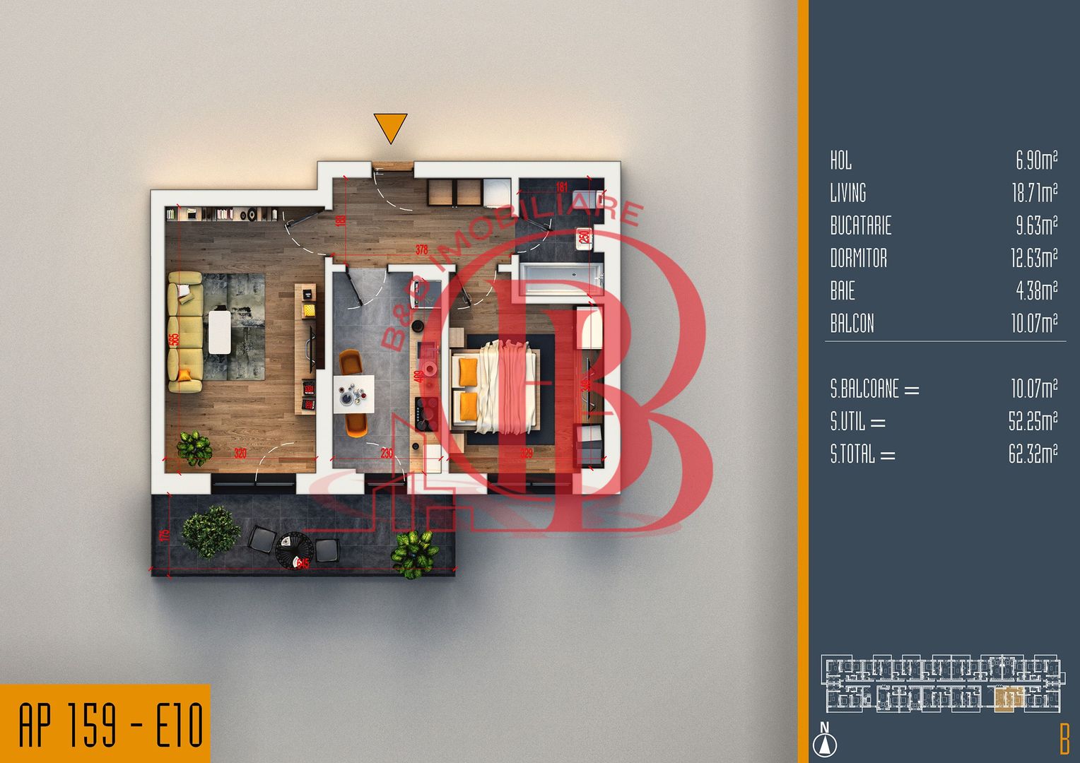 Oferta Lansare 2 camere proiect nou Pallady - Schiță 5