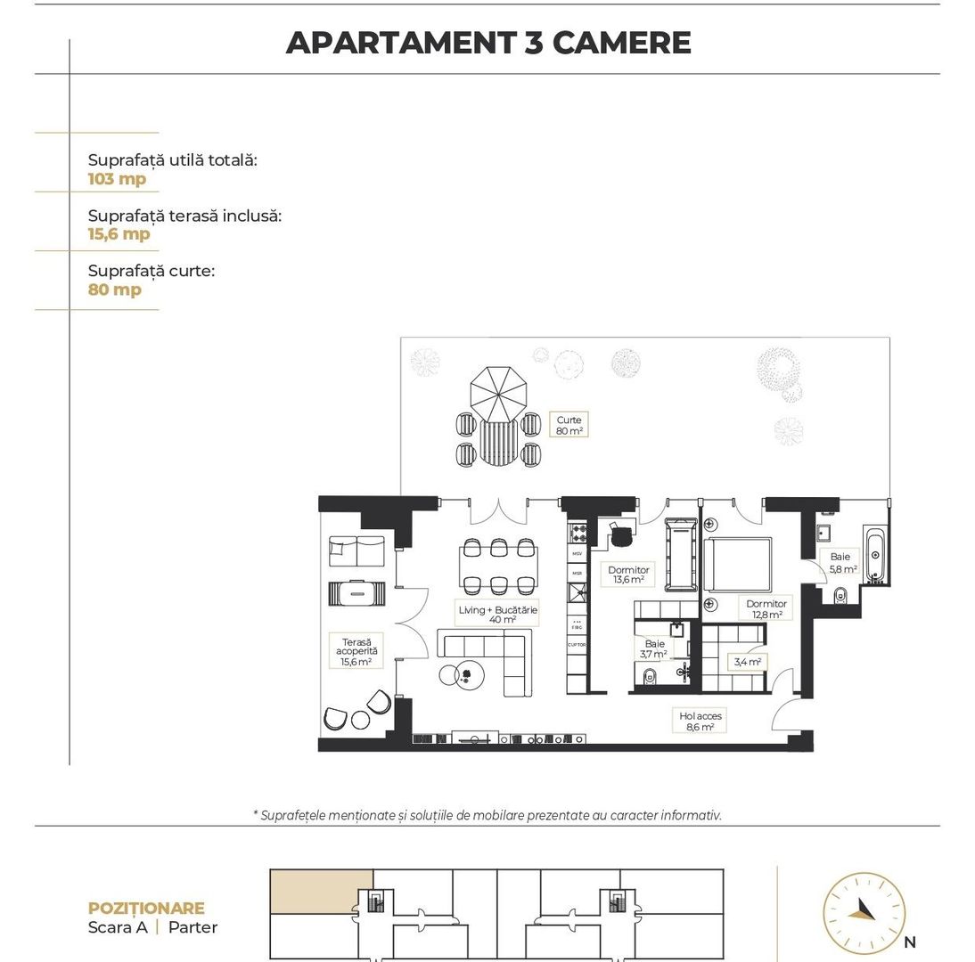 Apartament 3 camere premium cu grădină privată de 80 mp | Floreasca - Poză 10