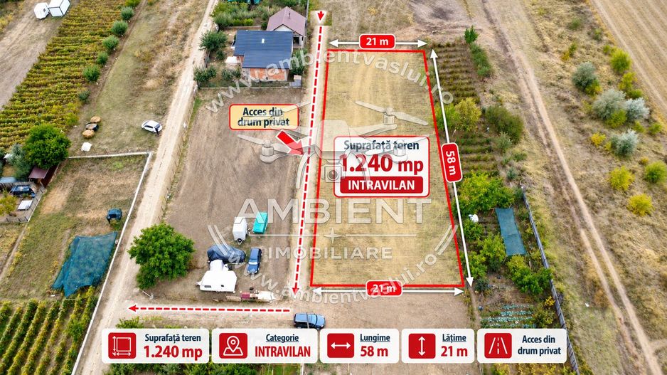 TEREN INTRAVILAN 1.240 MP – VASLUI | MOARA GRECILOR – CELANOVA - Poză 3