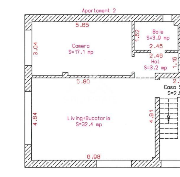 Apartament decomandat cu 2 camere,finisat la cheie, etaj 1-Selimbar, Comision 0 - Poză 4