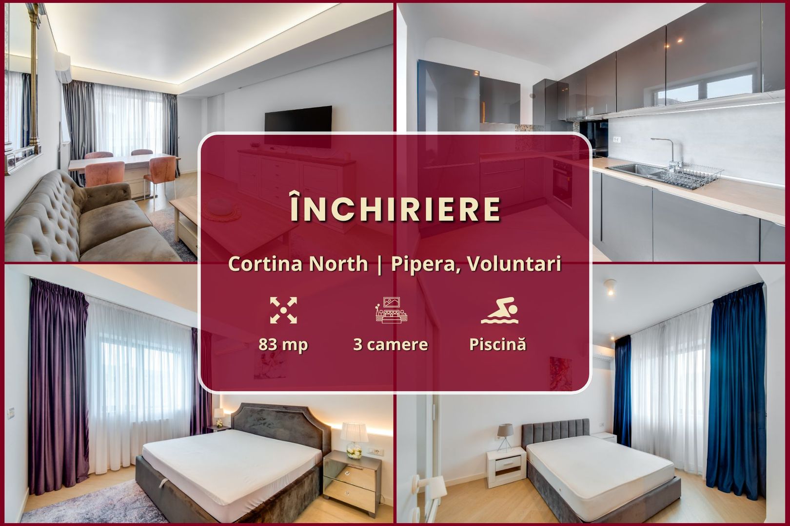 Cortina North || 3 camere || Finisaje de lux || Parcare || Comision 0% - Poză 2