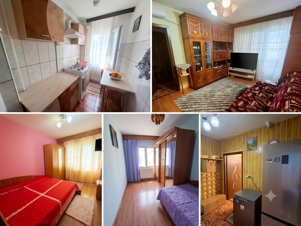 Apartament 3 Camere, Complet Mobilat – Cornișa Bistriței (Etaj 2) - Poză 1