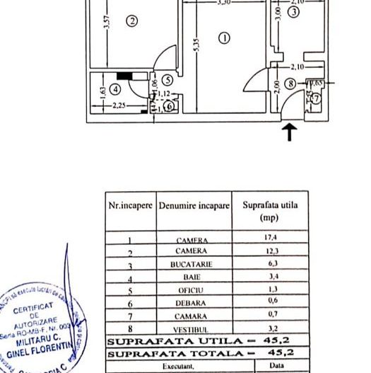 2 camere || DOROBANTI - IANCU DE HUNEDOARA - Schiță 14