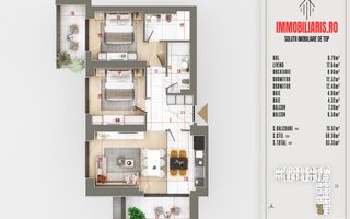 Cartier Noul Titan, Transport STB, Finisaje la Alegere, Comision 0% - Schiță 2