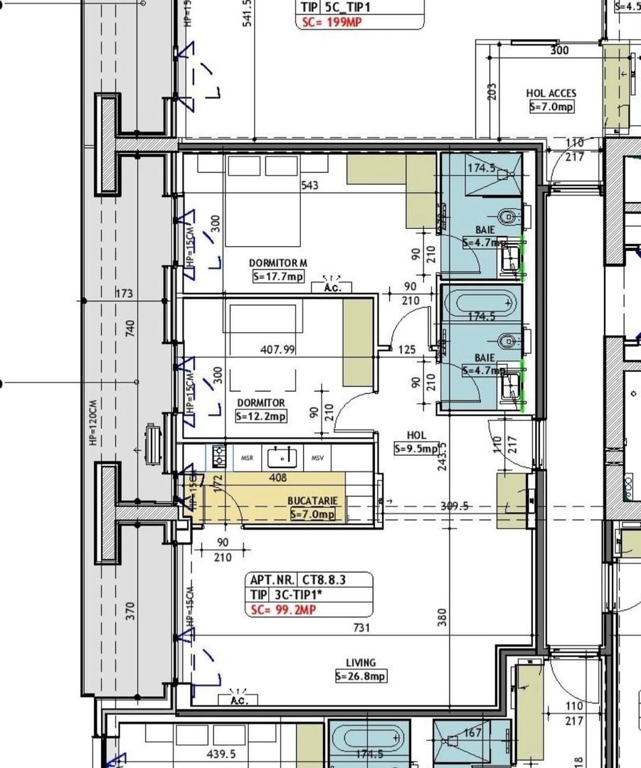 Apartament modern 3 camere I One Cotroceni Park I Acces metrou - Poză 35