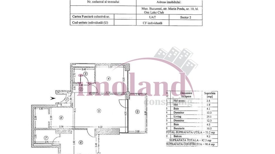 Vanzare - apartament 3 camere - One Lake Club-Floreasca - Schiță 8
