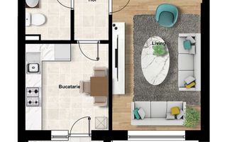 SUPER PRET METROU BERCENI 6 MIN PE JOS - GATA SAU DIN CONSTRUCTIE - Poză 5