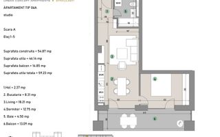 THE LEVEL | APARTAMENT 2 CAMERE | PIATA PRESEI | FINISAJE PREMIUM - Schiță 15