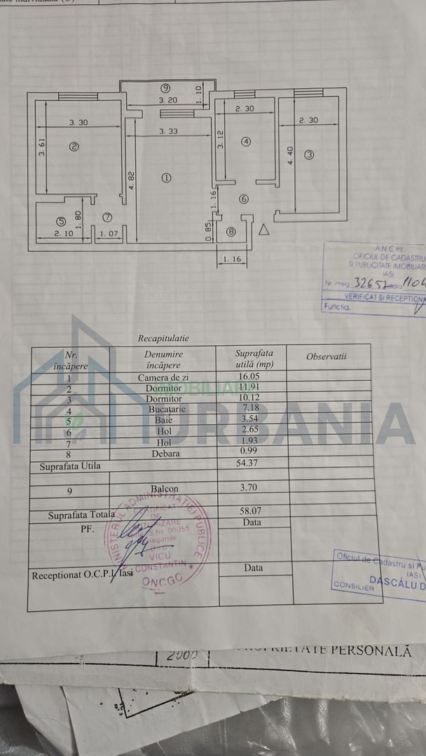 Apartament 3 camere Semidecomandat - Poză 1