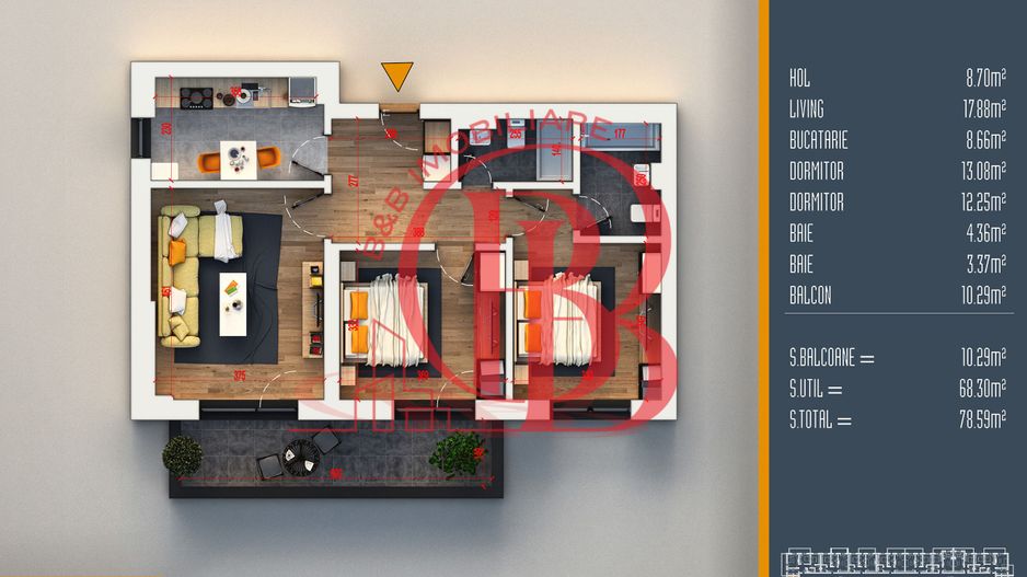 Oferta Lansare 3 camere parcare bonus proiect nou Pallady - Schiță 7