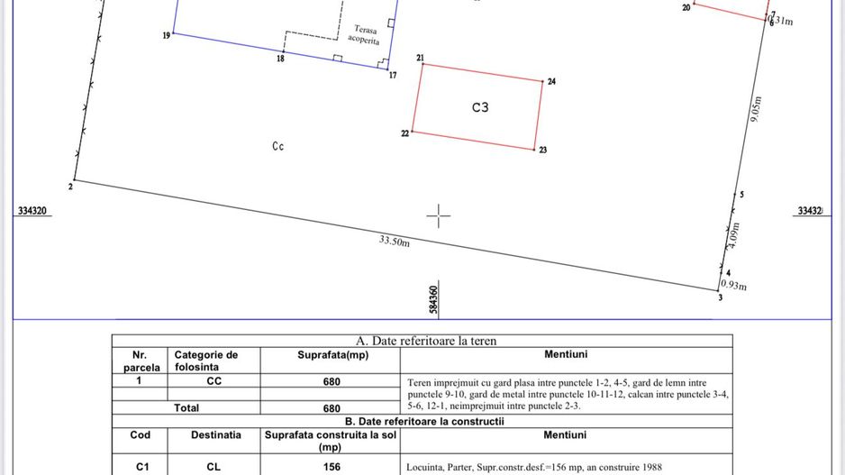 OPORTUNITATE TEREN ZONA DE NORD JANDARMERIEI - SISESTI - Schiță 5