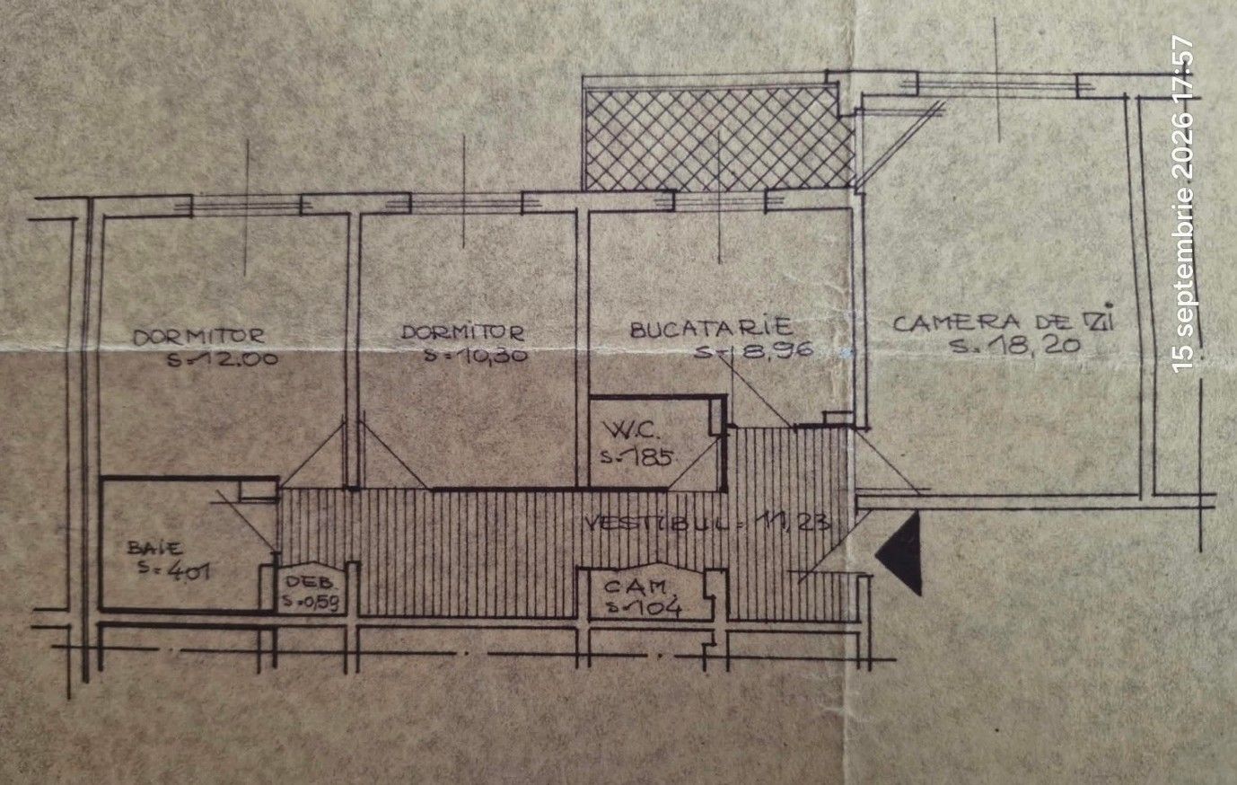 Apartament 3 camere centrala proprie Gorjului, Militari - Schiță 9