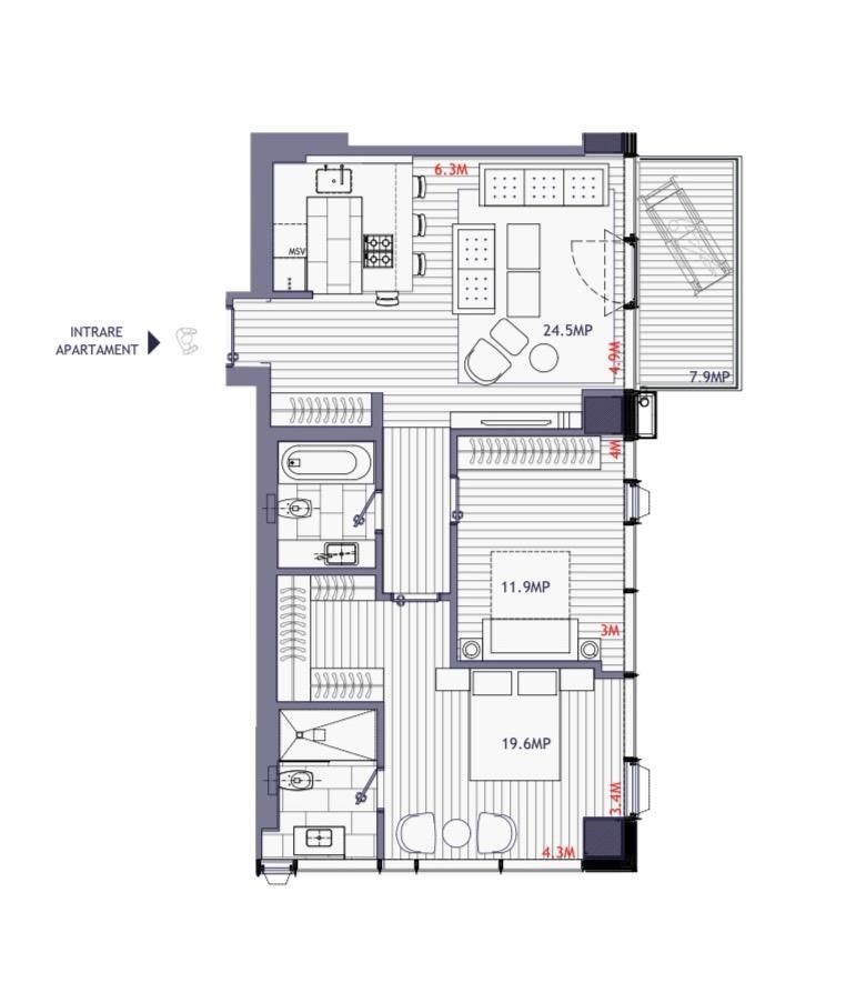 Apartament 3 Camere | Inchiriere | Floreasca | One Eliade Towers - Poză 16