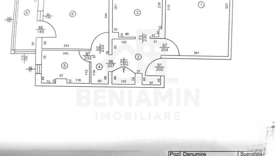 Apartament 2 camere decomandat etaj 1 Sarari Spital Filantropia 55mp - Schiță 7