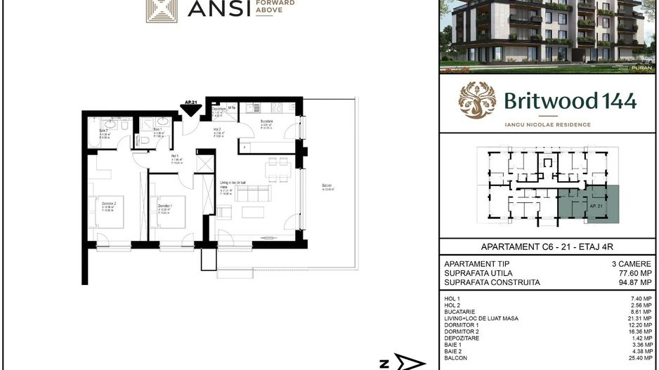 Blocul 6 din ansamblul rezidențial Britwood 144 – Erou Iancu Nicolae - Poză 21