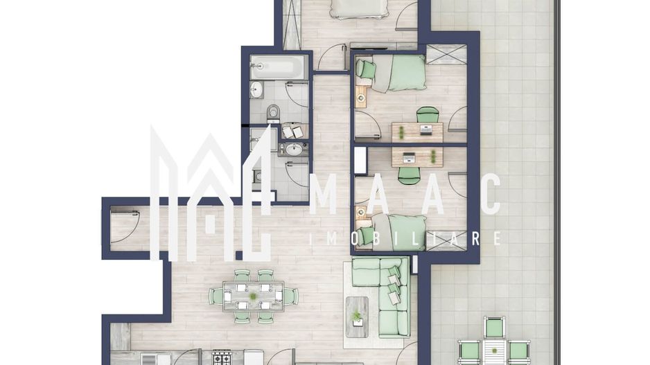 Penthouse 3 camere | Terasa 108 mp | Turnisor - Poză 1