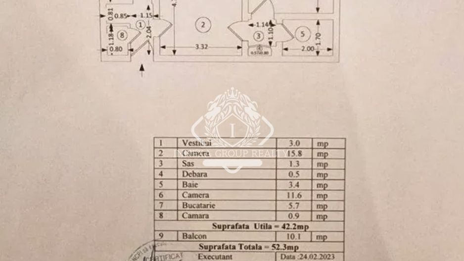 Obor | Apartament 2 camere | Bloc reabilitat | Etaj 2 | Lângă metrou - Schiță 8