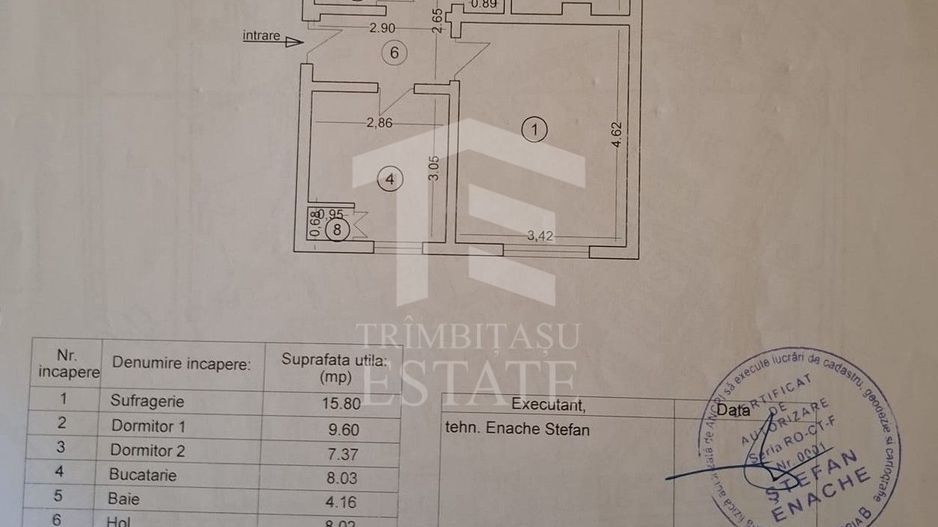 Ap. 3 camere decomandat Năvodari Str. Delfinului + loc parcare - Schiță 7