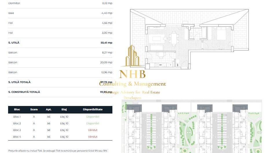 Apartament de 2 camere, ansamblu premium, constructie noua, Comision 0 - Poză 13