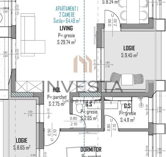 Apartament spatios/Bloc premium/Aurel Vlaicu - Schiță 5