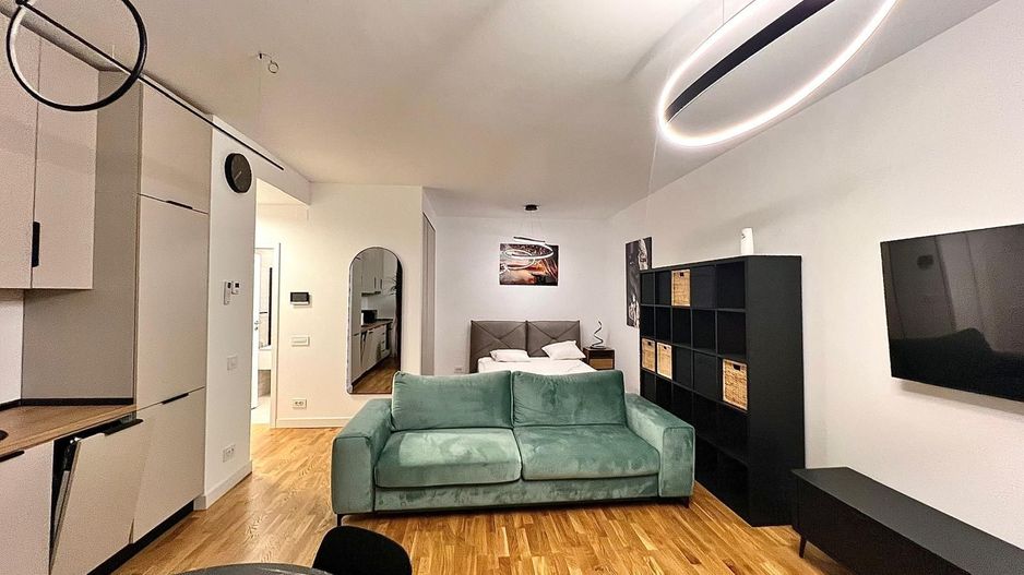 Studio cu gradina de 34 mp Pipera | De inchiriat | Complex cu piscina - Poză 2