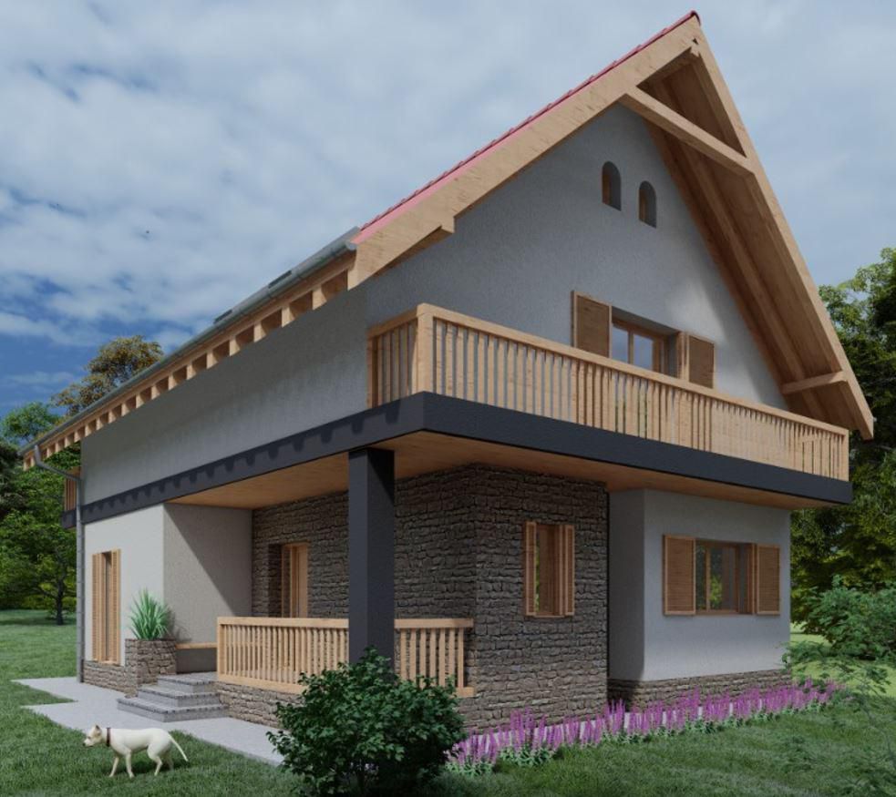 Casa cu 4 camere | Chinteni | Teren 672 mp | Arhitectura deosebita | - Poză 1