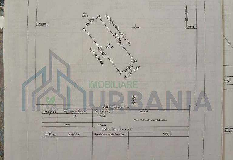 Teren intravilan Vorovesti – 2 parcele de 1000 mp, utilitati, strada Pieptanari - Poză 3