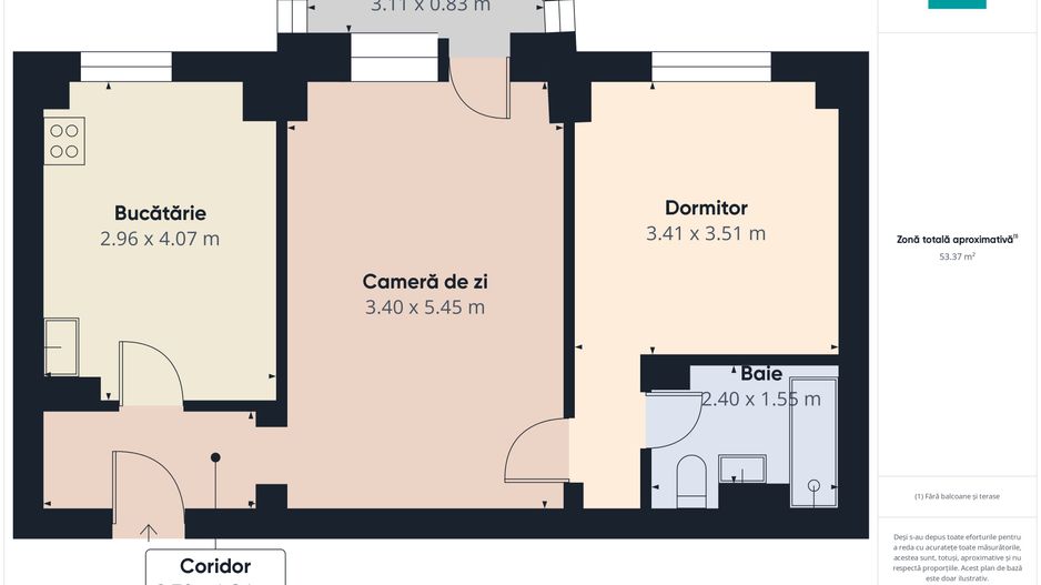 Apartament modern cu 2 camere, zona Fortuna - Poză 9