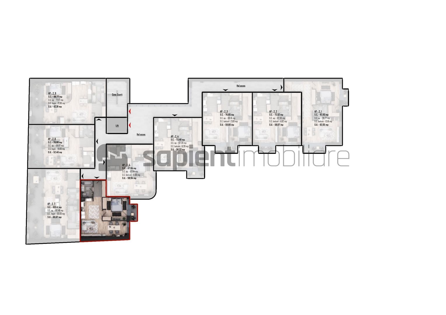 Apartament nou, modern cu 2 camere - Ultracentral -  Cuza Voda - Poză 6