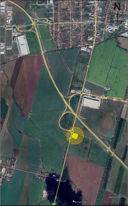 Teren intravilan cu potenzial Arad Sud, DN69, A1, Spălătorie, Service. - Poză 2