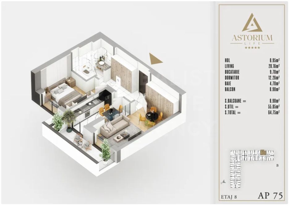 Vânzare, apartament, 2 camere, Astorium Life, București - Poză 2