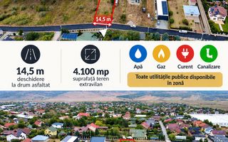 Teren extravilan 4.100 mp, VASLUI zona Moara Grecilor; - Poză 1