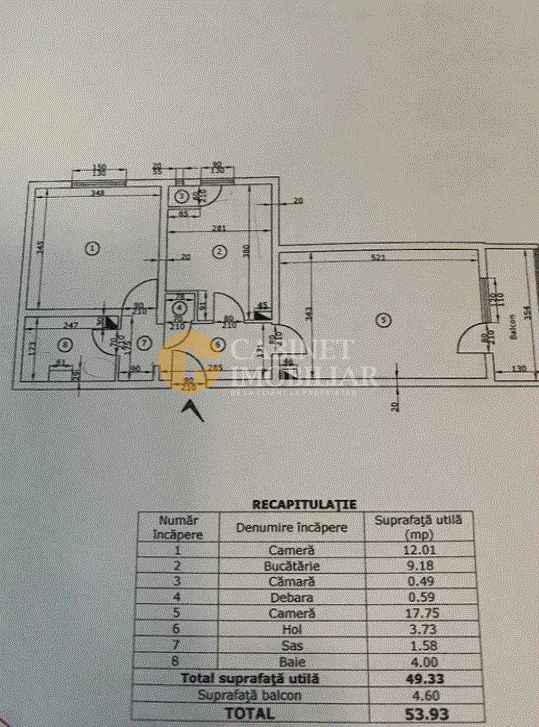Tatarasi - 2 camere - DECOMANDAT - bloc din 1987 - ETAJ INTERMEDIAR - Poză 9