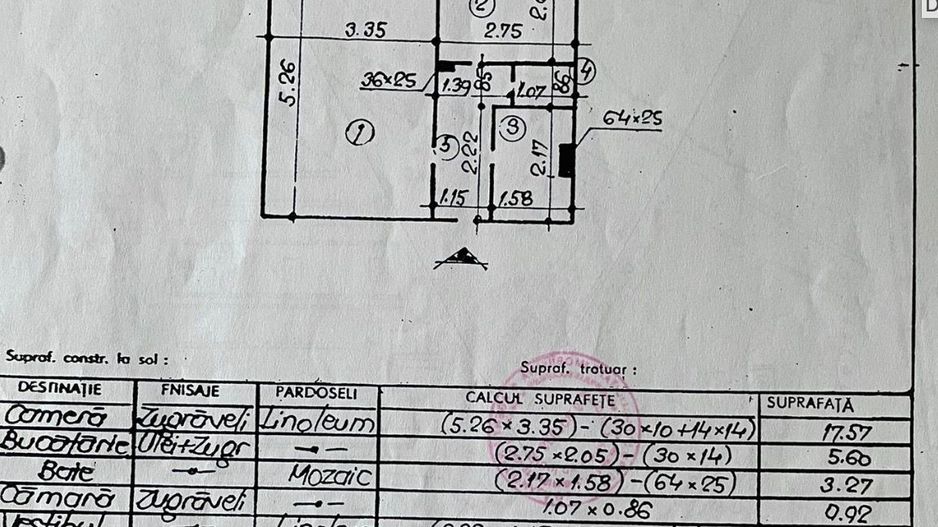 Garsoniera in bloc mixt, an 1980 zona Lujerului, Militari - Schiță 8