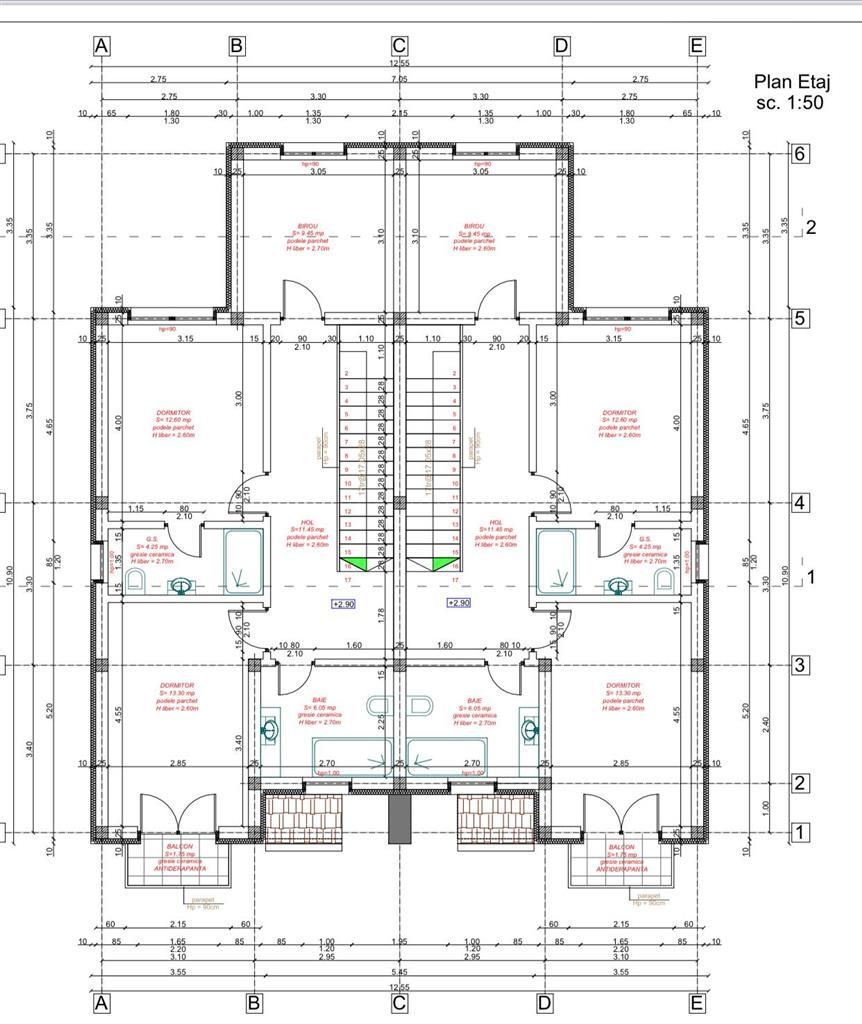 Vand duplex P+E 120mp 3 bai 4 dormitoare Mosnita Noua - Poză 4