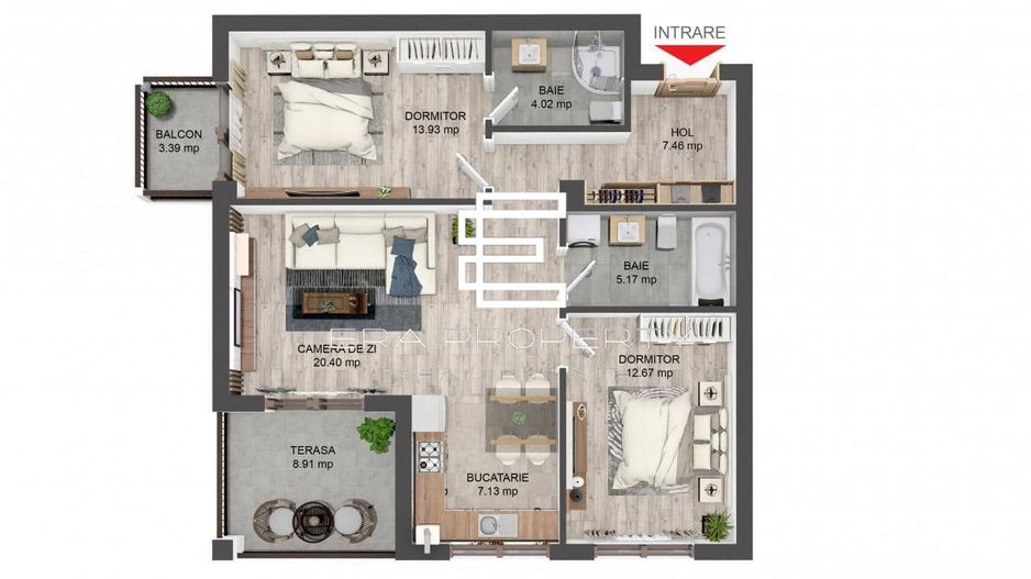 Apartament 3 camere, 71 mp, boxa - Selimbar - Schiță 9