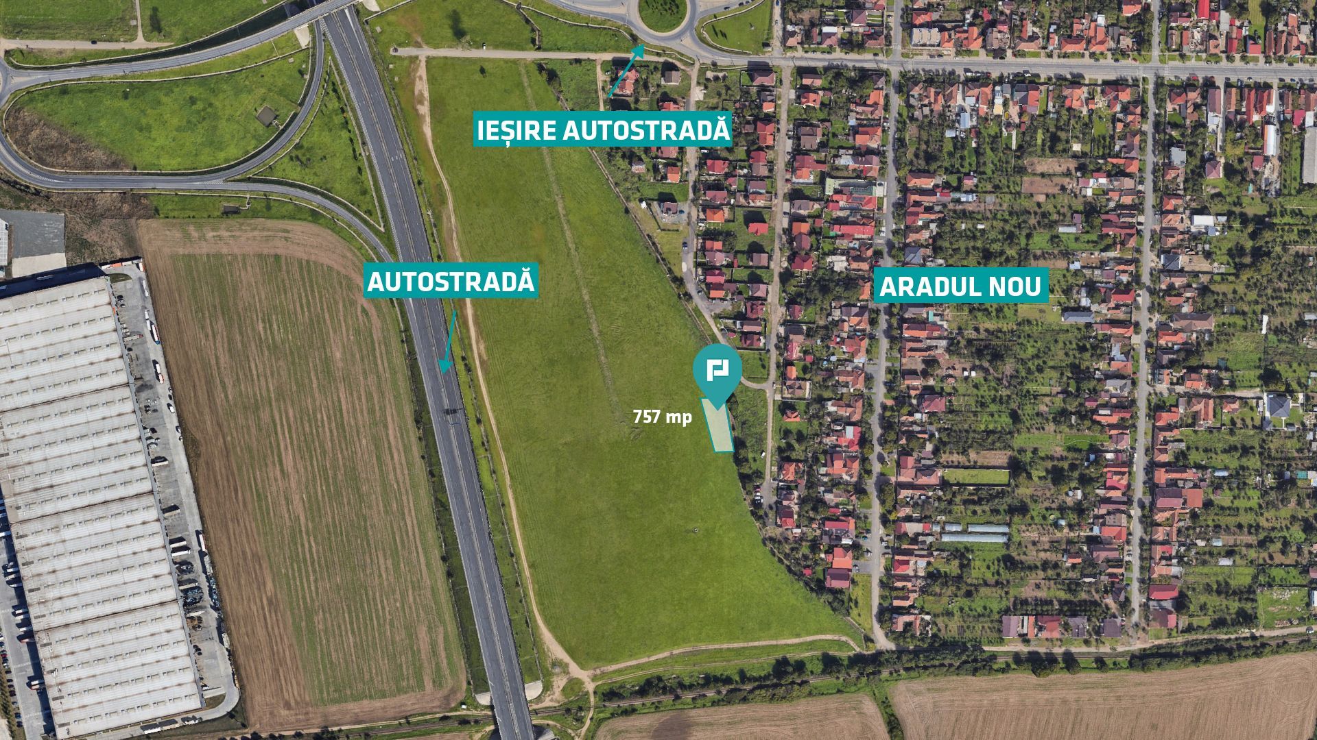 Teren cu PUZ servicii comerciale Aradul Nou - Poză 1