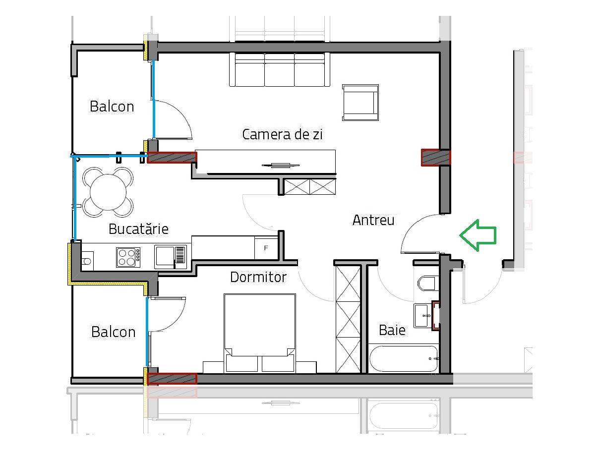 Apartament nou de vanzare 58 mp Soporului Comision 0% - Poză 7