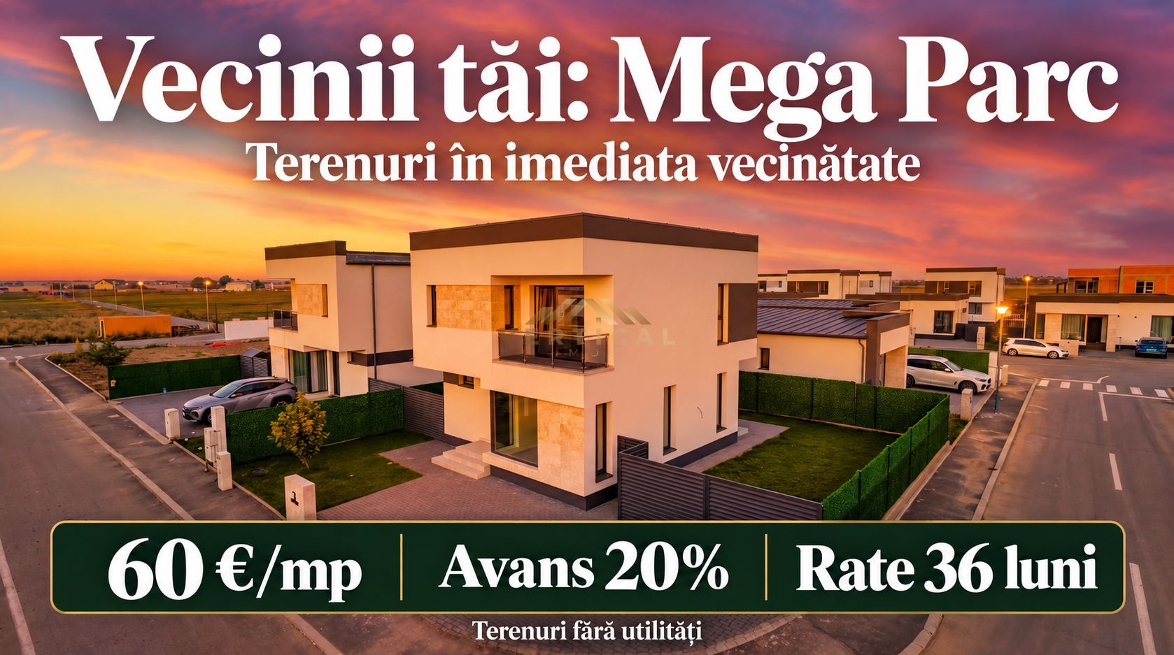 Teren Vidra – Mega Parc | 60 €/mp | Avans 20%, rate 36 luni - Poză 1