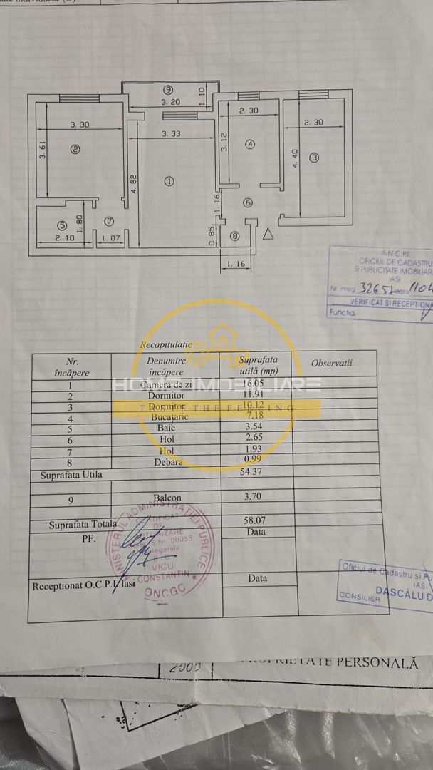 Apartament 3 camere 58mp in zona Tatarasi - Poză 15