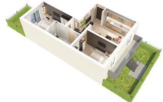 Apartament 3 camere cu 2 grădini, balcon și parcare gratuită, Doamna Stanca - Schiță 12