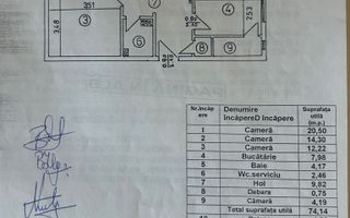 Apartament 3 camere | 13 Septembrie - Schiță 8