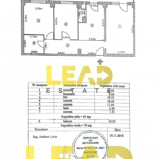 Apartament 3 camere mobilat, utilat! Racadau! - Poză 10