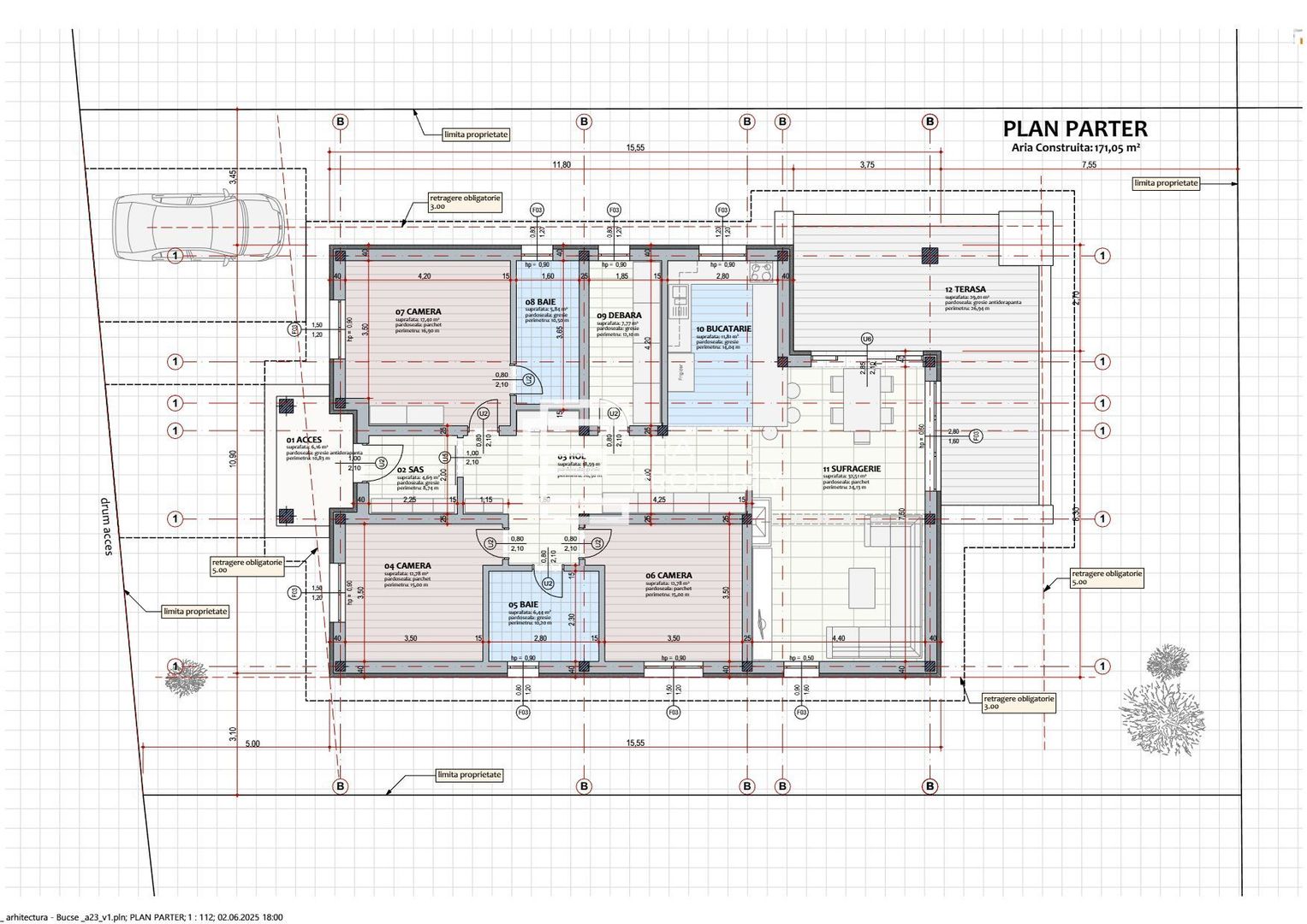 Casă individuală 4 camere, 130 mp utili, teren 500 mp, Cisnădie - Schiță 11